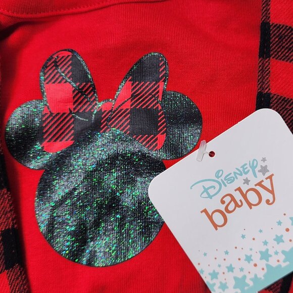 Minnie Mouse Red 3 Piece Jumper Dress Top Tights Girls Baby 0/3 Months NWT - Picture 7 of 7